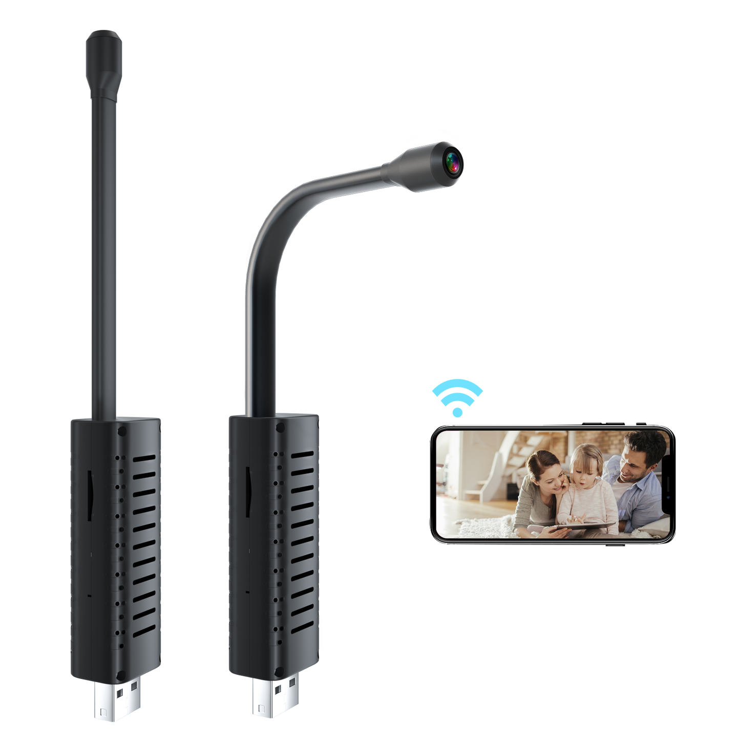 Mini Spy Camera, 1080P HD Wireless Wifi Hidden Camera Nanny Cam with App Remote Access, Motion Detection, Video Recorder - USB Plug Covert Security Camera for Home