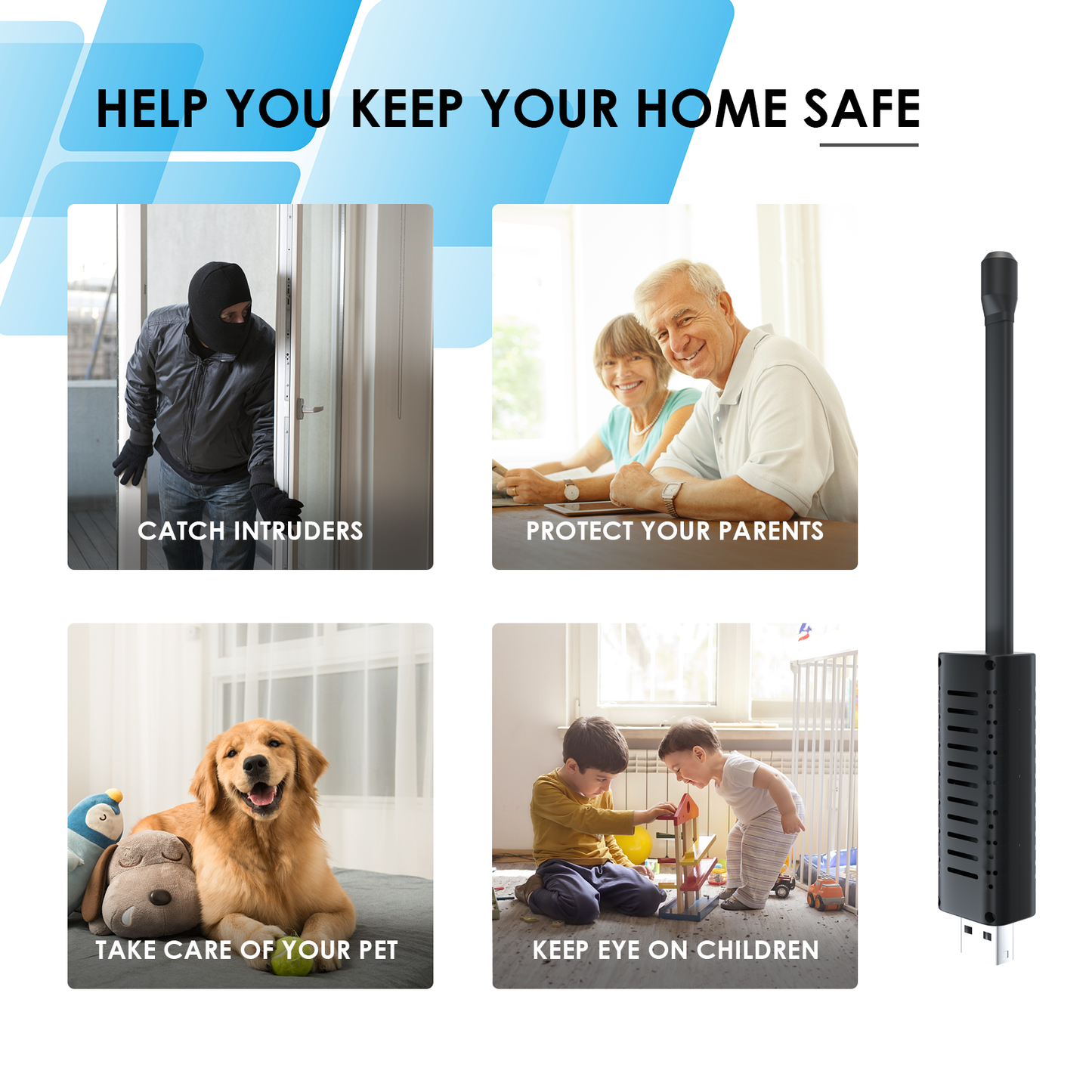 Mini Spy Camera, 1080P HD Wireless Wifi Hidden Camera Nanny Cam with App Remote Access, Motion Detection, Video Recorder - USB Plug Covert Security Camera for Home